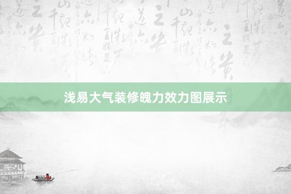 浅易大气装修魄力效力图展示
